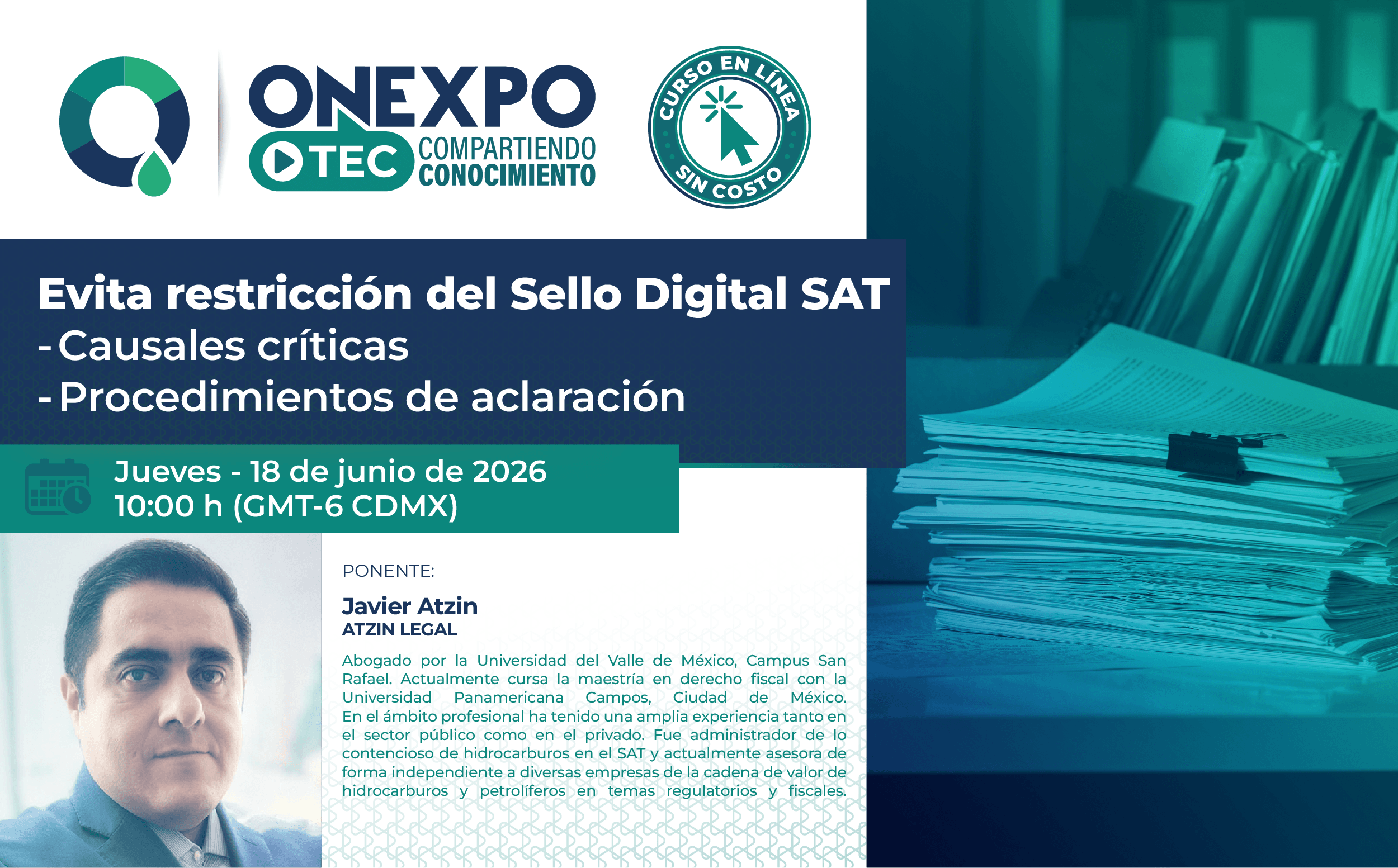 Evita restricción del Sello Digital SAT: Causales críticas y procedimientos de aclaración. Inscríbete antes del jueves 18.