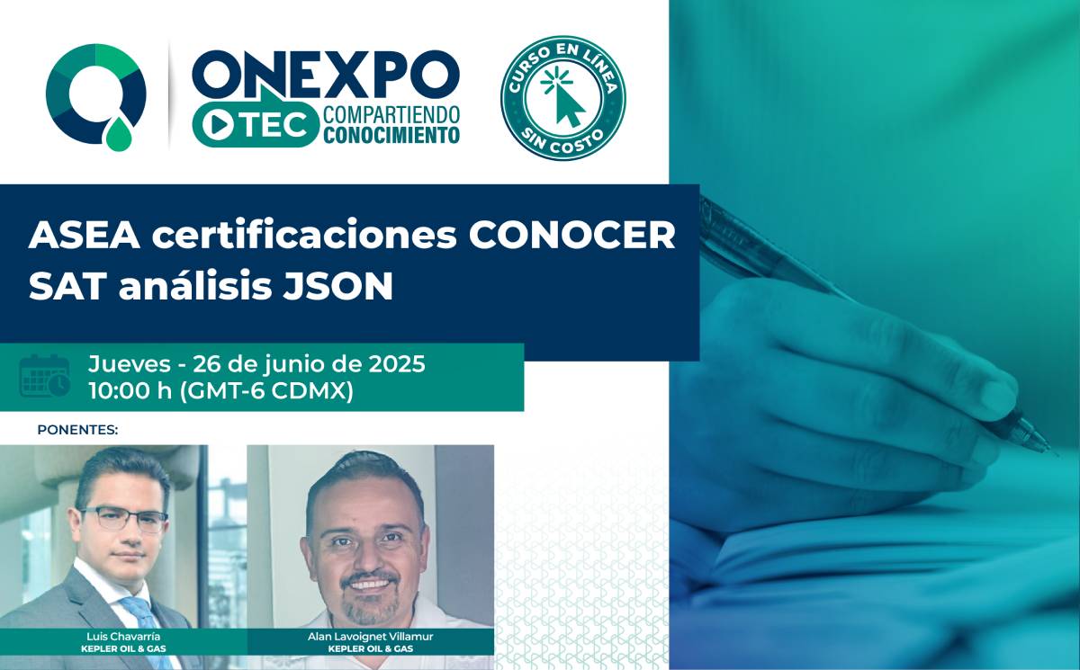 ASEA certificaciones CONOCER SAT análisis JSON - Inscríbete antes del jueves 26 de junio del 2025